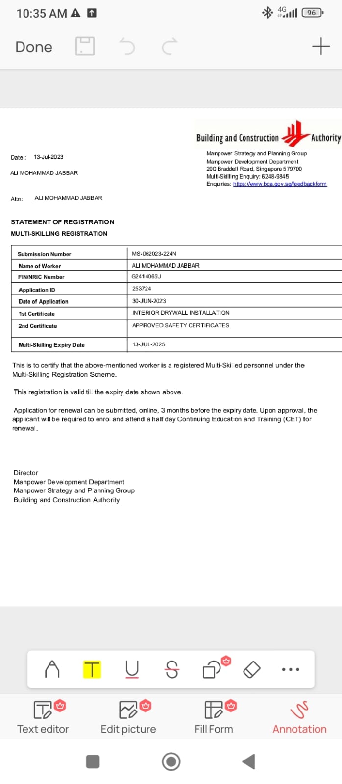 NT Agency - Candidate